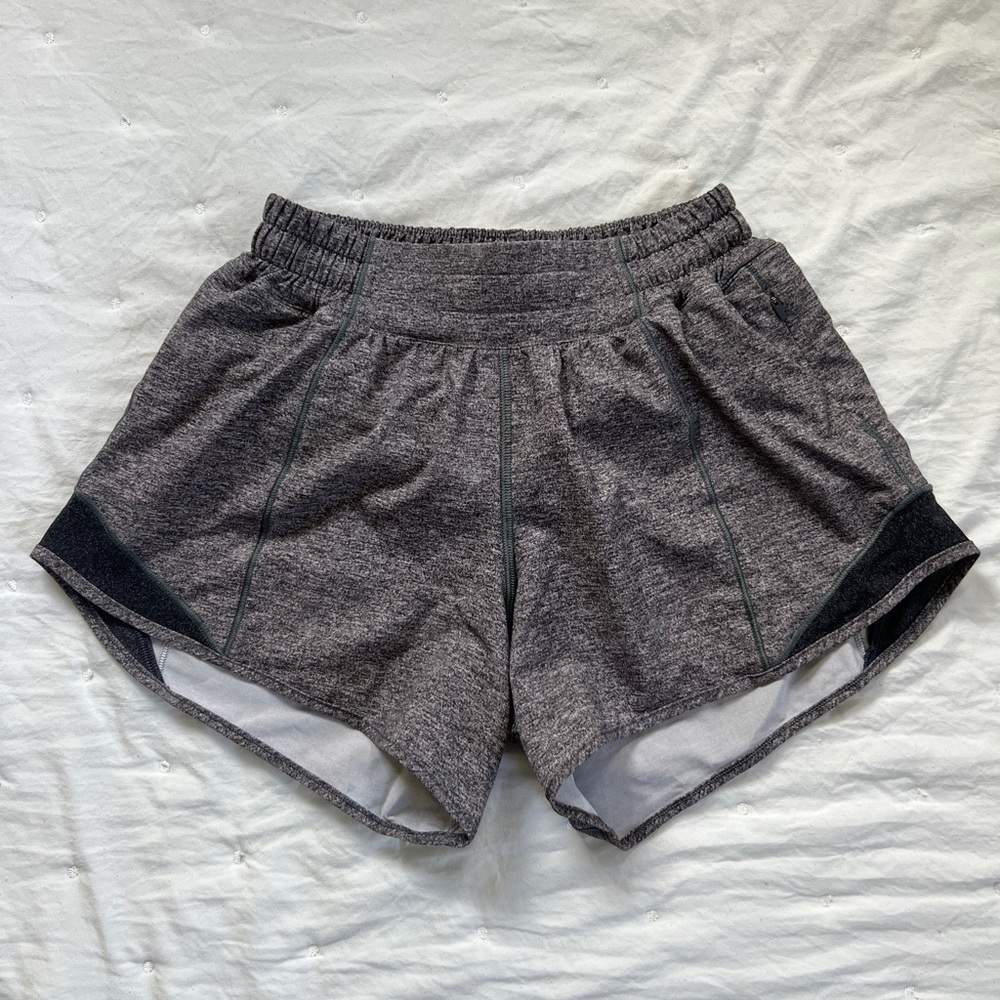 Lululemon Athletica Gray Hotty Hot Low-Rise Shorts